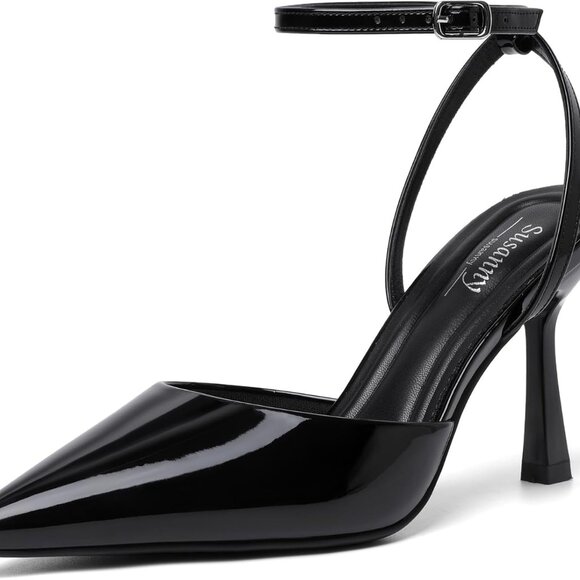 Shoes - Women Heels Stiletto Pointed Toe Backless Dress Shoes High Heel Pumps